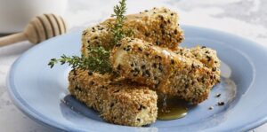 rezept feta sesamkruste